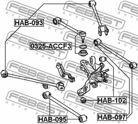 Control/Trailing Arm, wheel suspension 0325-ACCF3