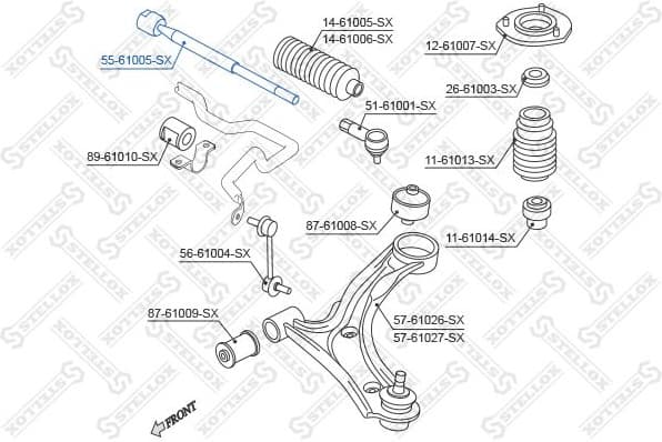 Inner Tie Rod 55-61005-SX - image 2