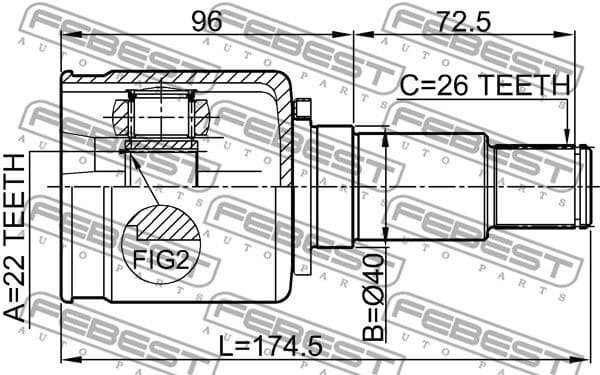 Joint Kit, drive shaft 0711-GVJBRH - image 2