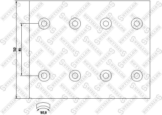 Brake Lining Kit, drum brake 85-01093-SX