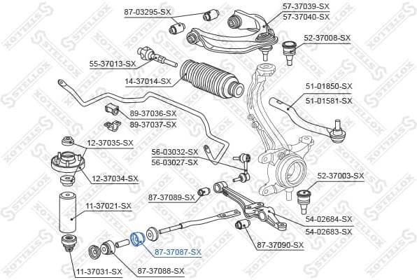 Mounting, control/trailing arm 87-37087-SX