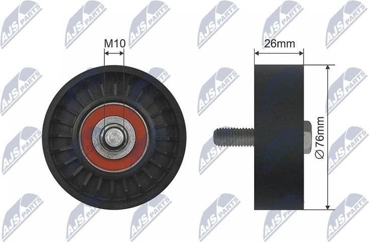 Deflection Pulley/Guide Pulley, V-belt RNK-AU-046
