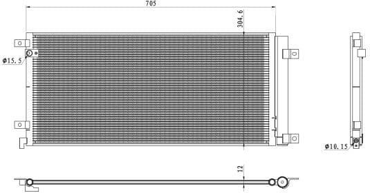 Condenser, air conditioning EASY FIT 350494