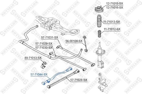Rod/Strut, wheel suspension 57-71044-SX - image 2
