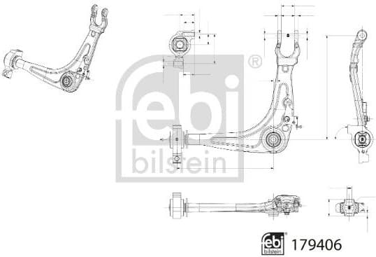 Control/Trailing Arm, wheel suspension 179406