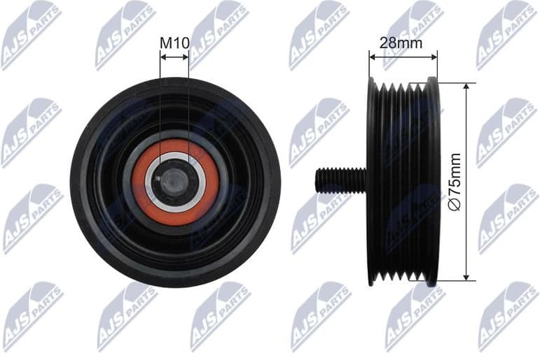 Deflection Pulley/Guide Pulley, V-belt RNK-LR-012