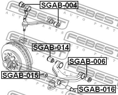 Mounting, control/trailing arm SGAB-014 - image 2