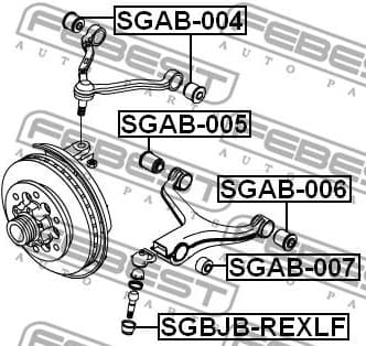 Mounting, control/trailing arm SGAB-004 - image 2
