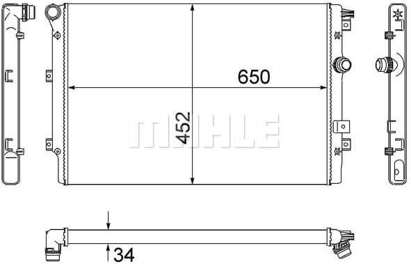Radiator, engine cooling BEHR CR 2032 000S - image 5