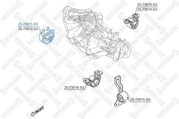 Mounting, engine 25-73011-SX - image 2