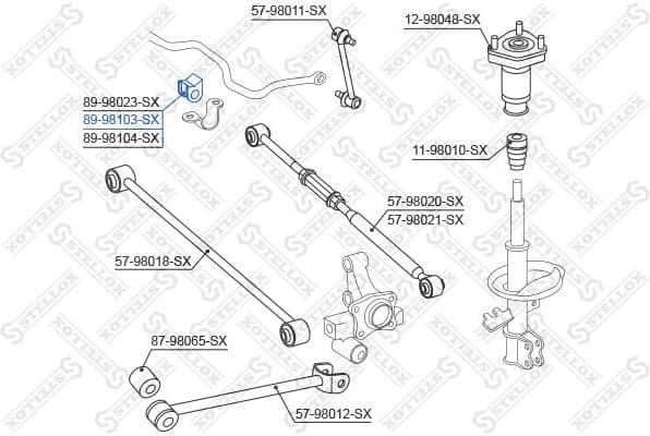 Mounting, stabiliser bar 89-98103-SX - image 2