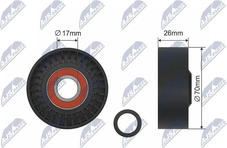 Tensioner Pulley, V-belt RNK-DW-013