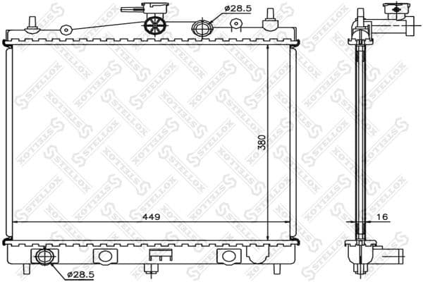 Radiator, engine cooling 10-25973-SX
