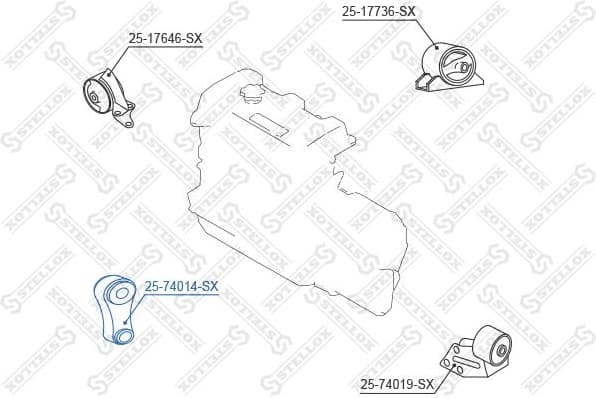 Mounting, engine 25-74014-SX - image 2