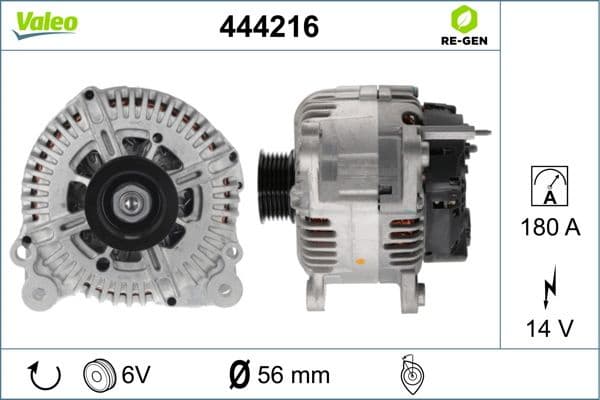 Alternator VALEO RE-GEN REMANUFACTURED 444216