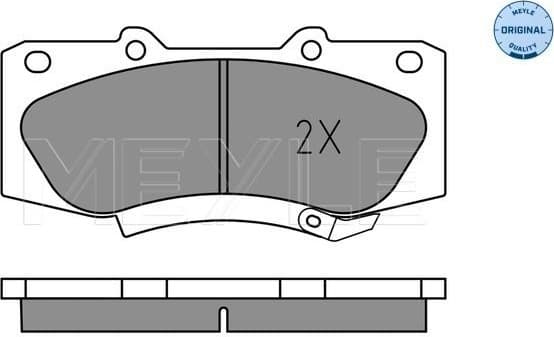 Brake Pad Set, disc brake MEYLE-ORIGINAL: True to OE. 025 252 0917