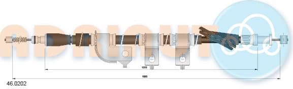 Cable Pull, parking brake 46.0202
