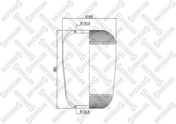 Bellow, air suspension 90-36335-SX