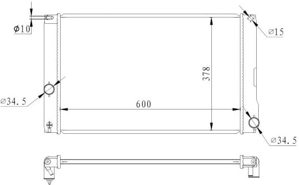 Radiator, engine cooling 550008