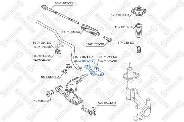 Mounting, control/trailing arm 87-71022-SX - image 2