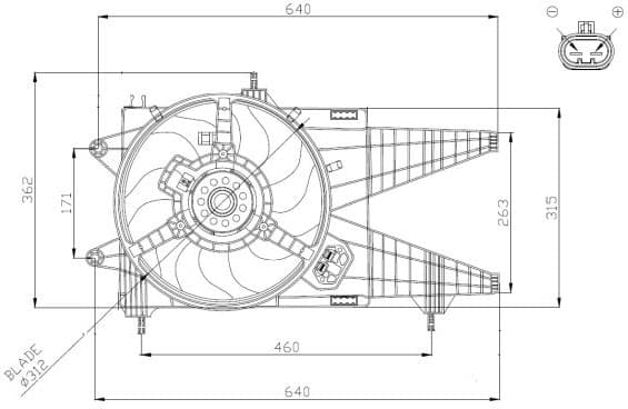 Fan, engine cooling 47963