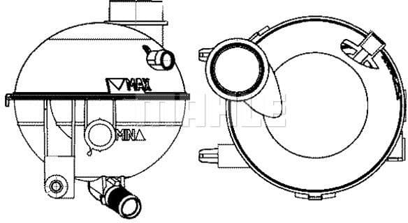 Expansion Tank, coolant BEHR CRT 14 000S