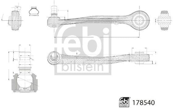 Control/Trailing Arm, wheel suspension 178540