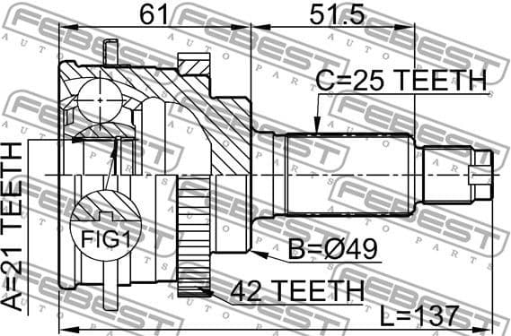 Joint Kit, drive shaft 0710-018A42 - image 2