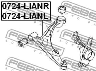 Control/Trailing Arm, wheel suspension 0724-LIANR - image 2
