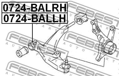 Control/Trailing Arm, wheel suspension 0724-BALLH - image 2