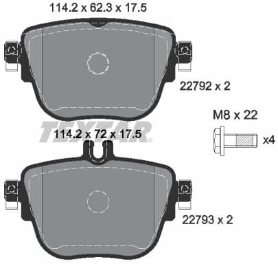 Brake Pad Set, disc brake Q+ 2279201