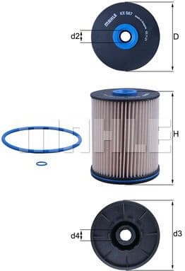 Filter diesel fuel KX567D
