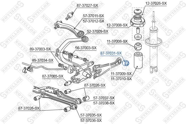 Mounting, control/trailing arm 87-37031-SX - image 2
