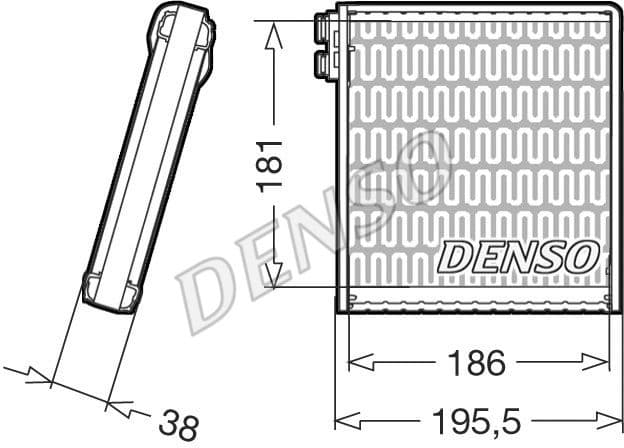 Evaporator, air conditioning DEV09103