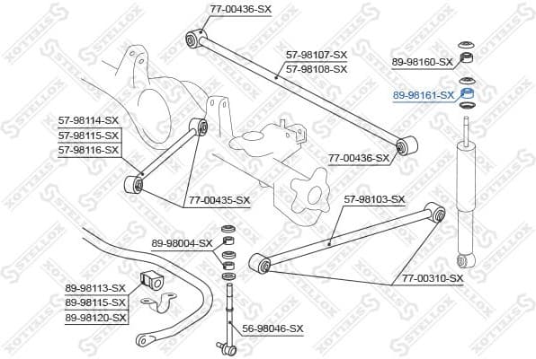 Mounting, stabiliser bar 89-98161-SX - image 2