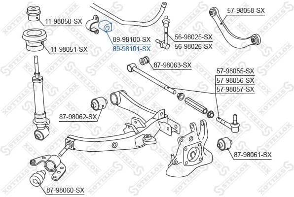 Mounting, stabiliser bar 89-98101-SX - image 2