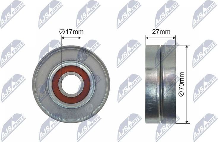 Deflection/Guide Pulley, V-ribbed belt RNK-NS-044