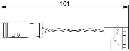 Warning Contact, brake pad wear 1 987 473 578