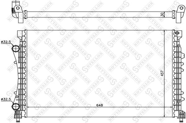 Radiator, engine cooling 10-26180-SX