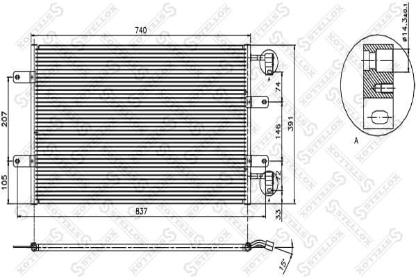 Condenser, air conditioning 10-45480-SX
