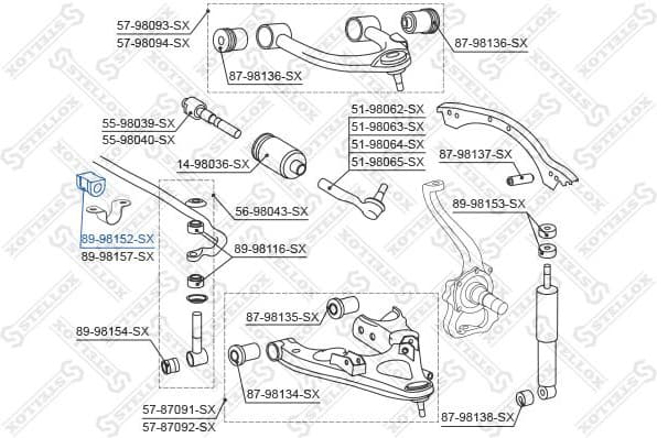 Mounting, stabiliser bar 89-98152-SX - image 2