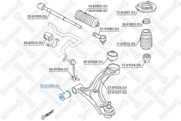 Mounting, control/trailing arm 87-61009-SX - image 2