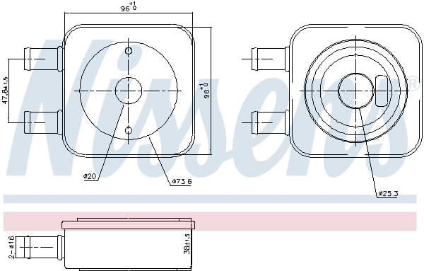 Oil Cooler, automatic transmission ** FIRST FIT ** 91106 - image 5
