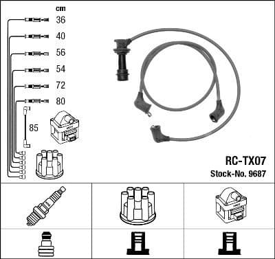 Ignition Cable Kit RC-TX07