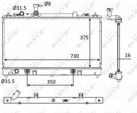 Radiator, engine cooling 58560