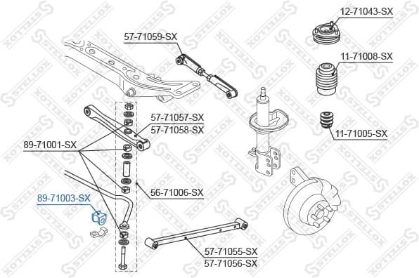 Mounting, stabiliser bar 89-71003-SX - image 2