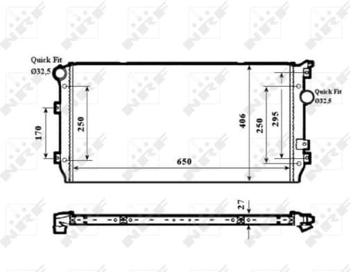 Radiator, engine cooling 58339