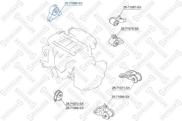 Mounting, engine 25-71066-SX - image 2