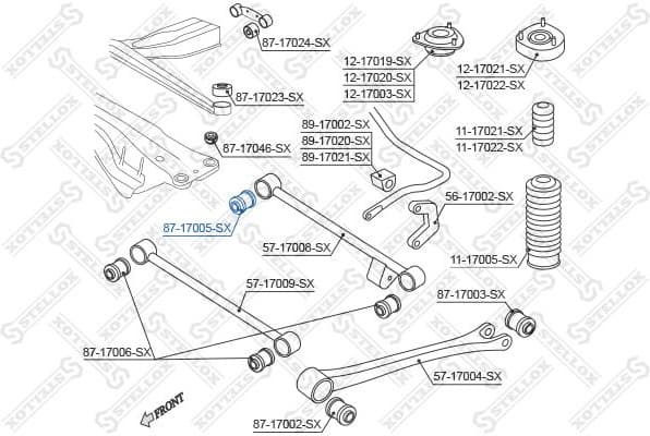 Mounting, control/trailing arm 87-17005-SX - image 2