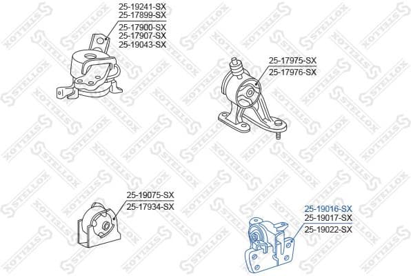 Mounting, engine 25-19016-SX